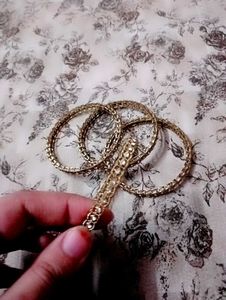 Set of 4 Gold Bangle Bracelets
