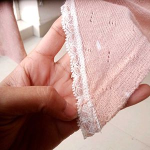 Vintage Crop tie up Nude Peach Top