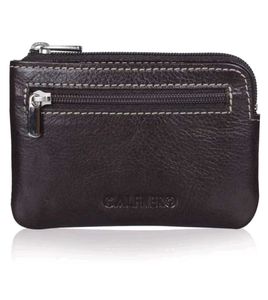 Calfnero Genuine Leather Card Holder Coin Wallet