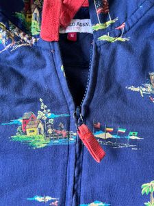 Polo Assn. Printed Zip-Up Hoodie