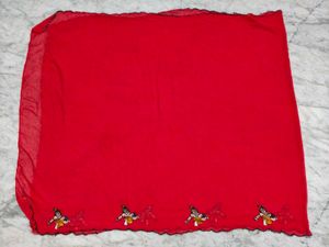 Red Embroidered Dupatta
