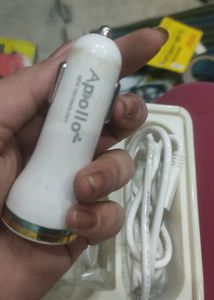 APOLLO Car Charger  Double Ports , With V8 Cable