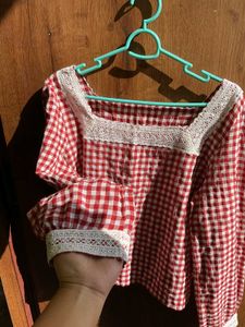 Red Gingham Top
