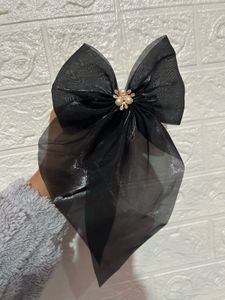 Elegant Black Bow Hair Clip