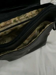 Black Leather Crossbody Bag