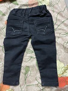 Kids Black Denim Pants