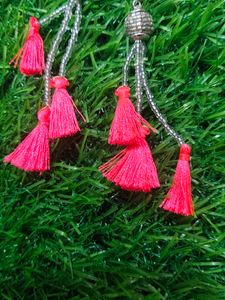 Bead And Tassel Earrings