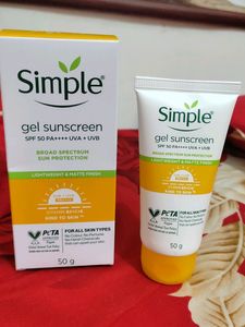 Simple Skin Gel Sunscreen💧