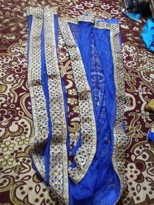 Blue And Golden Lehenga (Boutique Piece)