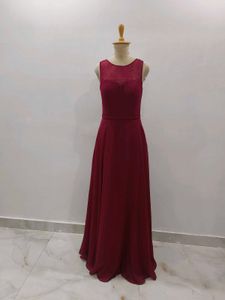 Elegant Maroon Maxi Dress