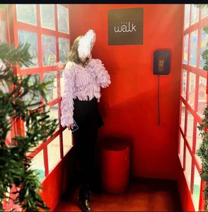 S/M Fuzzy Knit Cropped Sweater