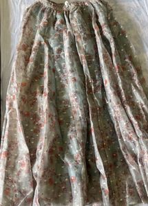 Floral Print Chiffon Skirt