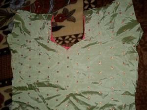 Green Embroidered Blouse