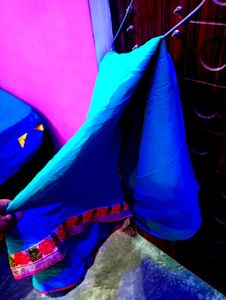 Blue Chiffon Saree