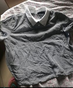 Black And White Striped Tshirt
