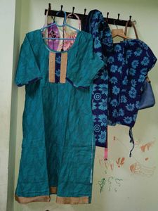 Teal & Blue Indian Dress Set