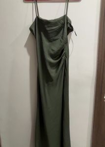 Olive Green Slip Dress