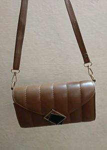 Trendy Brown Sling Cum Clutch