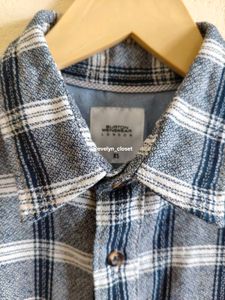 Blue Plaid Flannel Shirt
