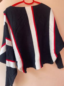 Black Boat Neck Designer Sweater