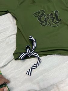 Olive Green Graphic Tee