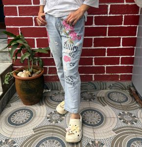 Embellished Denim Jeans