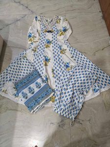 Floral Print Anarkali Kurta Set