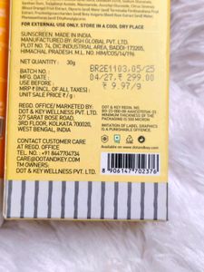 Dot And Key Vitamin C Sunscreen And Face Wash
