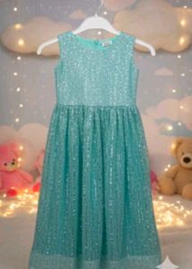 Girls' Elegant Blue Party Dress