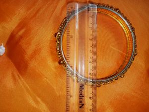 Golden Bangles With Stone Design