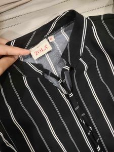 Striped Button-Down Top