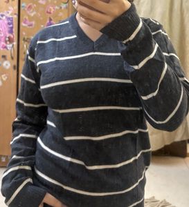 Striped V-Neck Sweater