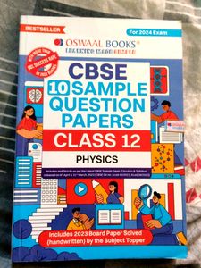 Class 12 Oswaal Physics Sample Paper
