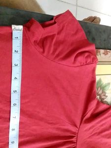 Polo Neck T-shirt Red Color