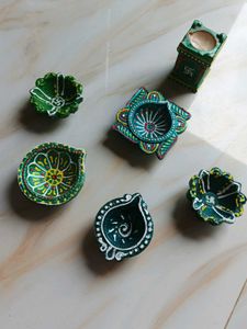 Saavan Special New Green Diya Collection