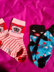 Cute Kids Socks 9 To 12 Age Set of 2