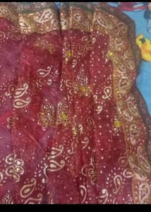 organza wedding saree