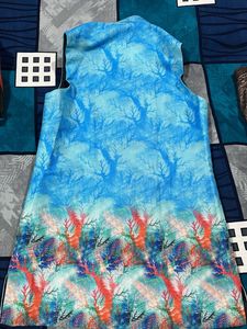 Stylish Blue Printed Nehru Jacket