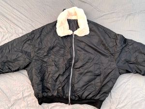 Black Jacket with Fur Collar
