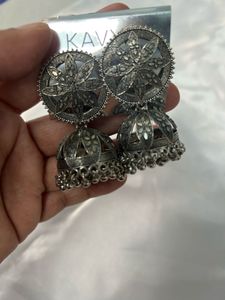 lightweight oxidized Jhumka Earrings