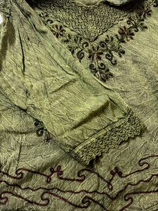 Green Embroidered Aesthetic Boho top