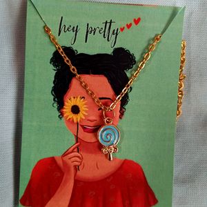 Blue Girl  Theme Charm With Chain  (Each 100rs)