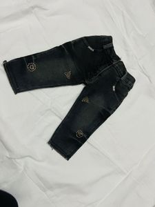 Girls&#39; Black Embellished Jeans
