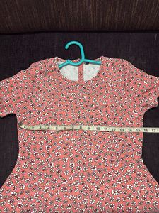 Peach Cute A Line dress