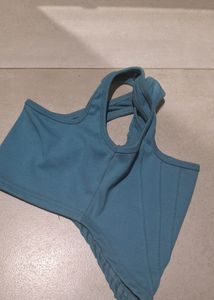 BLUE CORSET TOP