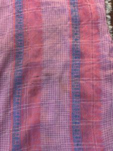 Pink Plaid Casual Kurta Set