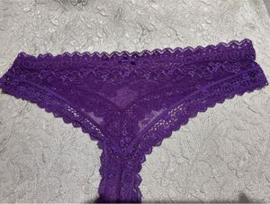 Purple Lace Thong