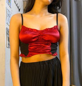 Urbanic Satin Ruched Corset-Inspired Bustier Top