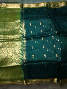 GentlyUsed Emerald Green KanchiPattu Saree