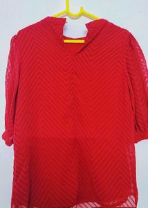 Red Chevron Top